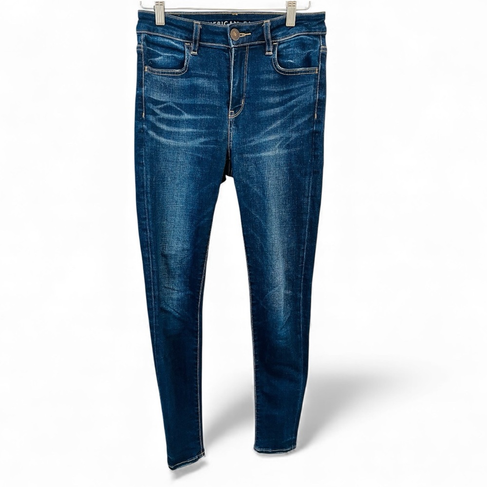 American Eagle Outfitters Dark Blue High Rise Jeans